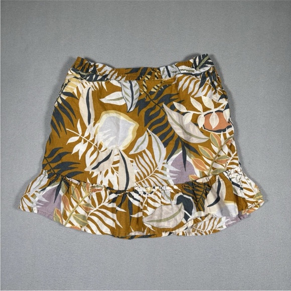 C&C California Dresses & Skirts - C & C California Mini Skirt Women's Medium Floral Tropical Hawaiian 100% Linen